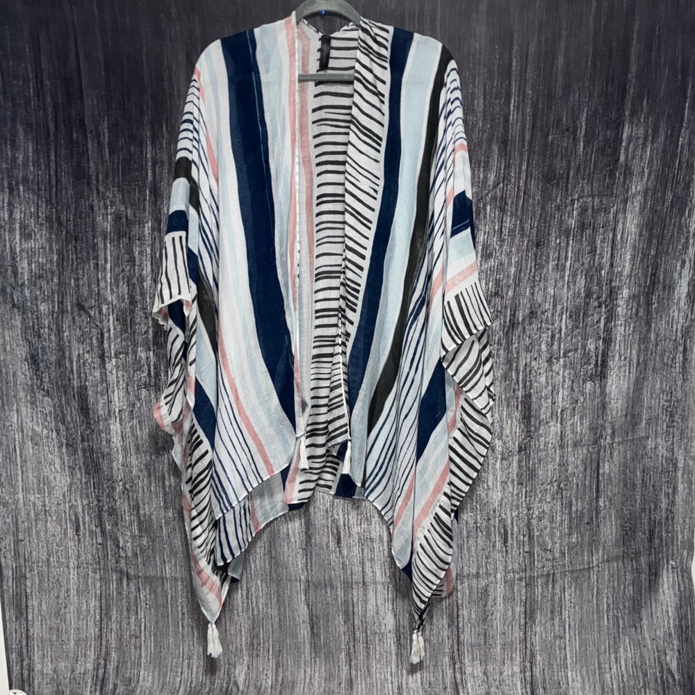Lane Bryant Kimono ONE SIZE Stripes Bathing Suit Cover Up  Light Weight Boho